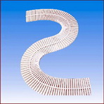 Swimming pool overflow grating tile H-G-12 12cm white
