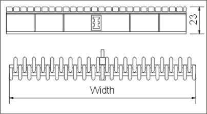 Swimming pool overflow grating dimension