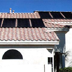 Pool water solar heaters.  Free sun's energy to heat pools